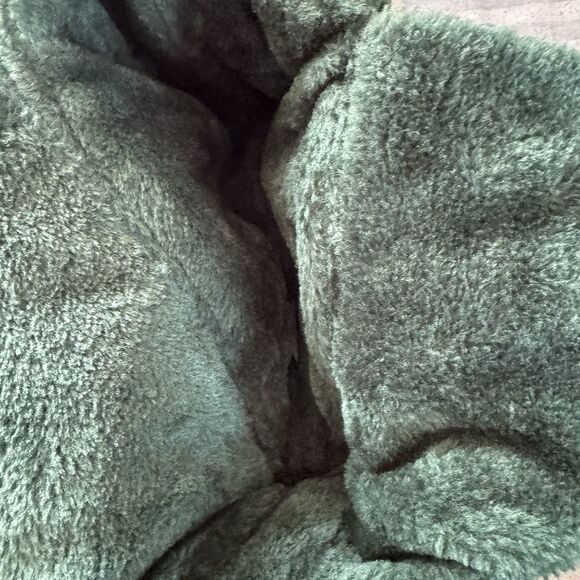 Dark Brown Faux Green Fur Trapper Faux Leather Cosplay Props Winter Hat - Picture 12 of 15